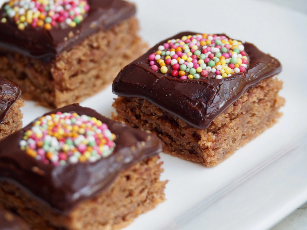 melt and mix weetbix slice cut into individual square