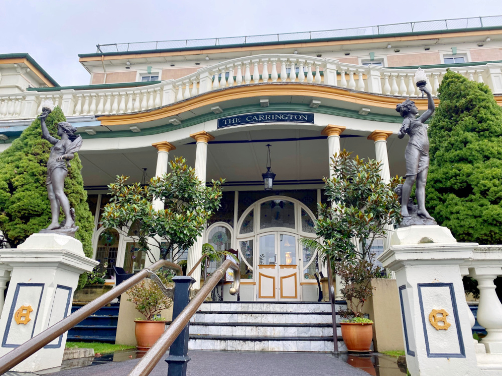 steps leading up to front of historical hotel 