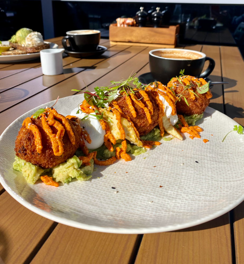 ham croquettes on a plate 