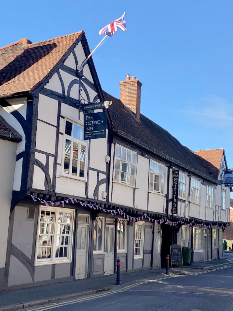traditional building Ostrich Inn Colnbrook