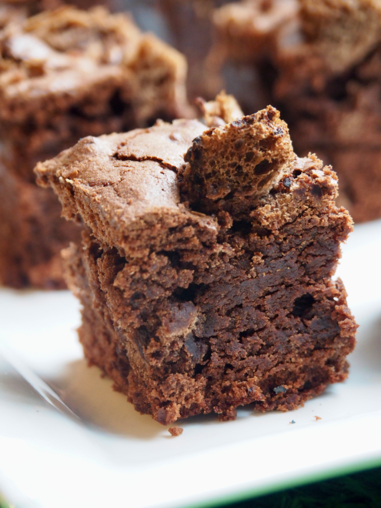 hot cross brownie with hot cross bun chunk on top